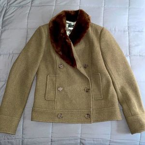 J Crew Faux Fur Size 2 Winter Coat